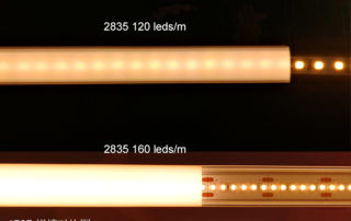 2835 led strip in 1707 aluminum profile